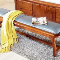 漢唐宮匠金絲柚木床尾凳CW-1801#