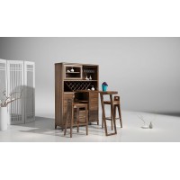 匯明創(chuàng)家藝致胡桃系列吧臺Z923吧椅A029