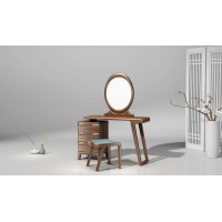 匯明創家藝致胡桃系列梳妝臺T229梳妝凳T327
