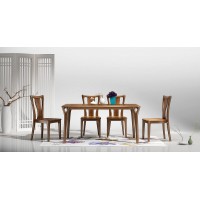 匯明創家藝致胡桃系列長餐臺Z060餐椅A8A9