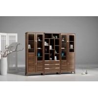 匯明創(chuàng)家藝致胡桃系列組合書柜G727