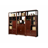 大家新中式書柜WF-01A（左柜）、WF-01B（中柜）、WF-01C（右柜）