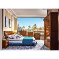 佐霖家具金絲柚木臥室系列03