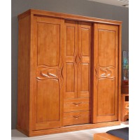 康龍美藝四門推拉帶鏡衣柜668#