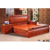 林岳紅木祥云大床