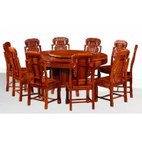 贛藝紅木象頭圓桌CZ-01