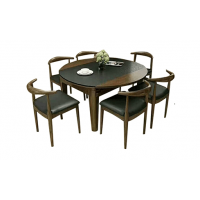 可可木語北歐全屋系列餐桌：1805#石面/木面