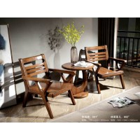 春晨家具胡桃木休閑椅601#休閑茶幾602#