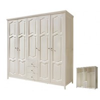 康龍美藝橡木壓紋五門衣柜1833#