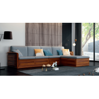 金奧藍(lán)家具德式胡桃木轉(zhuǎn)角沙發(fā)K106#（不分左右）