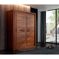 金奧藍家具德式胡桃木兩推門衣柜W502#