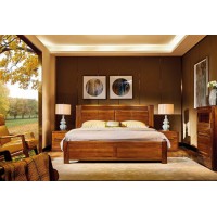 誰最美新德式金絲檀木大床8102#
