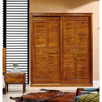 誰最美新德式金絲檀木二門推拉衣柜8152#