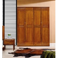 誰最美新德式金絲檀木四門衣柜8151#