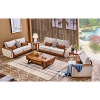 誰最美新德式金絲檀木沙發（1+2+3）8303#