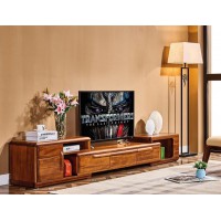 誰最美新德式金絲檀木伸縮電視柜8319#