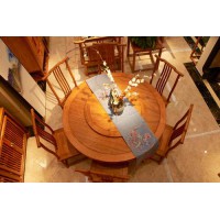 詩意東方新中式圓形形餐臺椅1