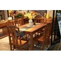 詩意東方新中式長形餐臺椅