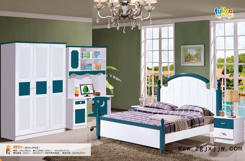 富利雅青少年小美韓式套房8812#(啞光白+珍珠藍)