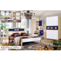 富利雅青少年北歐實(shí)木套房8705#(啞光白+寶藍(lán)/墨綠色)