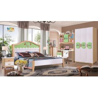 富利雅青少年北歐實(shí)木套房8706#（啞光白+墨綠色）