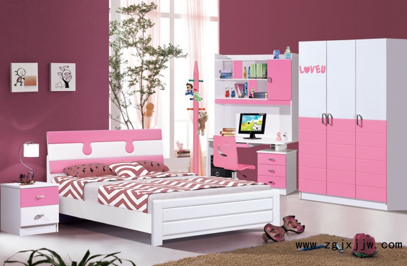 富利雅青少年彩色實木套房306#(粉色)