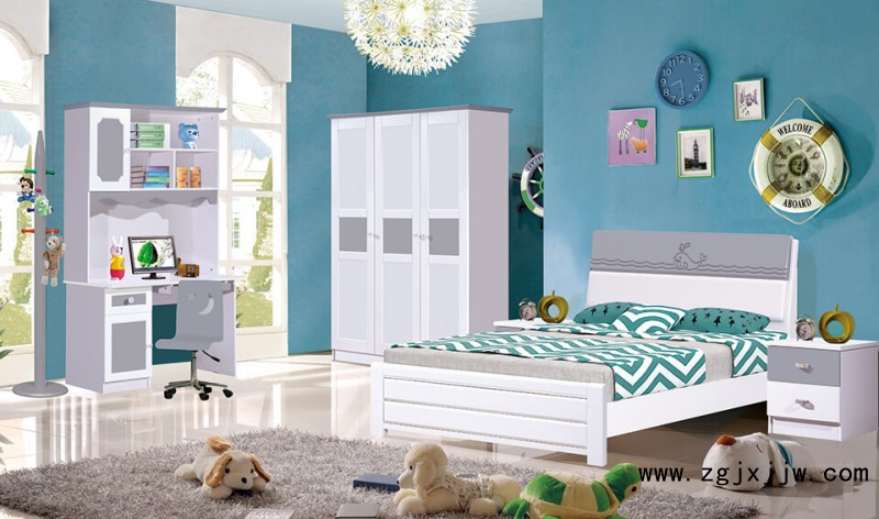 富利雅青少年彩色實木套房318#(灰色)