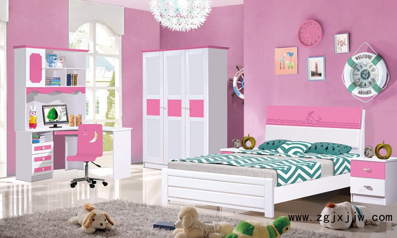 富利雅青少年彩色實木套房318#(粉紅色)