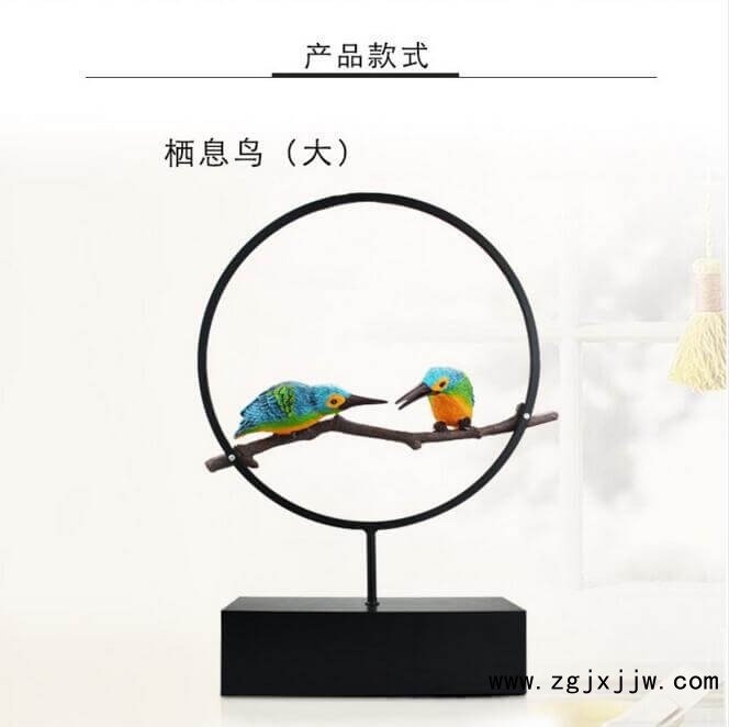 尚悅軟裝新中式家居擺件彩繪鐵藝2