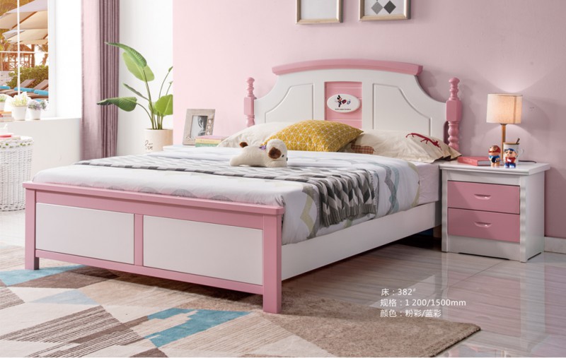 同悅青少年實木套房家具382#粉彩