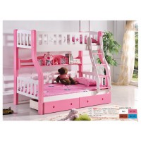 千寶家具兒童子母床626#粉白（掛梯可左右安裝）