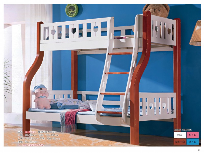 千寶家具兒童子母床626#海白（掛梯可左右安裝）