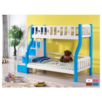 千寶家具兒童子母床633#藍(lán)白（踏步可左右安裝）