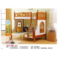 千寶家具兒童子母床1002#（海棠+白）