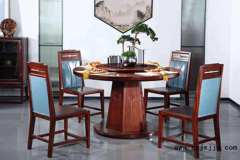 新中式餐廳餐桌01