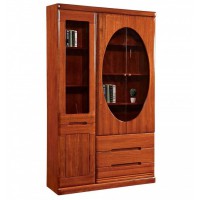 友億佳金絲檀木三門書柜S502#-15750