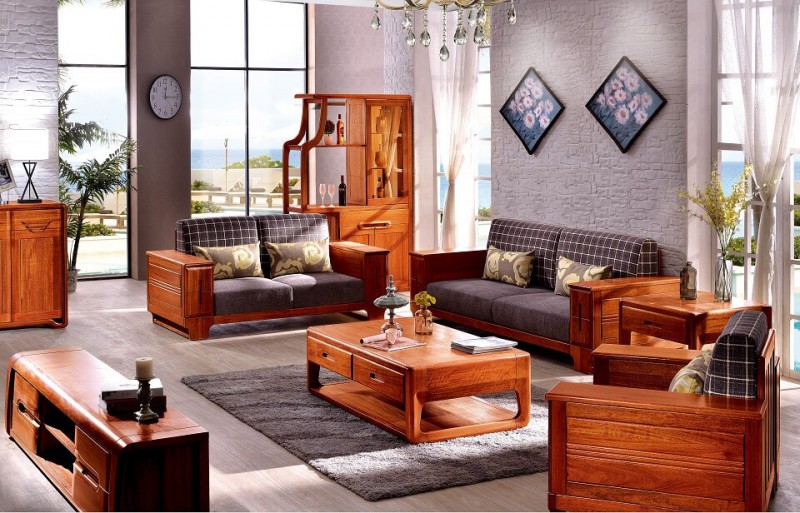 友億佳金絲檀木沙發(fā)（1+2+3）9802#