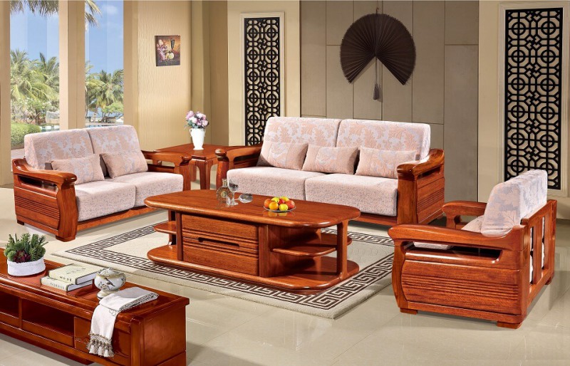 友億佳金絲檀木沙發（1+2+3）S806#