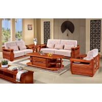 友億佳金絲檀木沙發（1+2+3）S806#