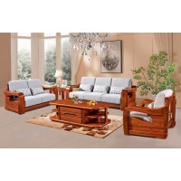 友億佳金絲檀木沙發（1+2+3）9809#