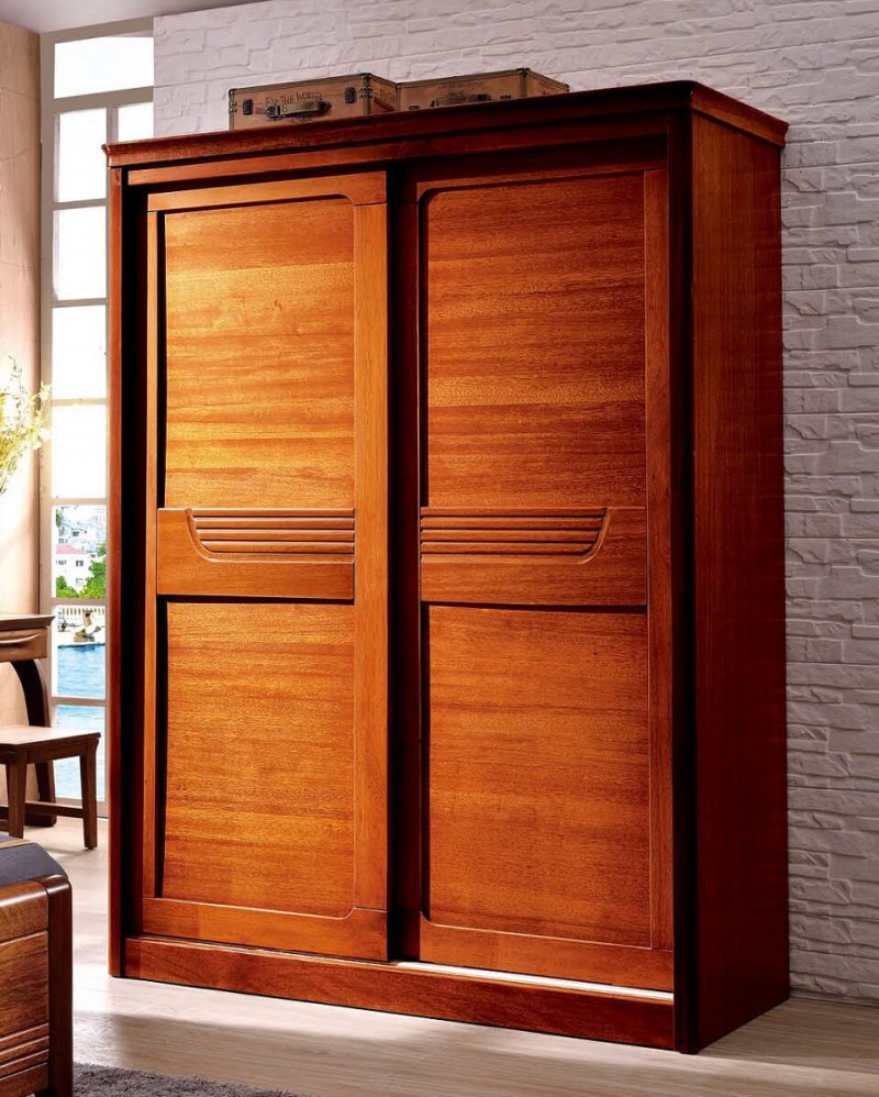 友億佳金絲檀木二門推拉衣柜8201#-14850