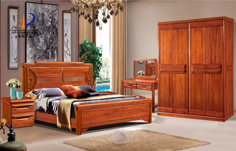 友億佳金絲檀木床C666#-16240