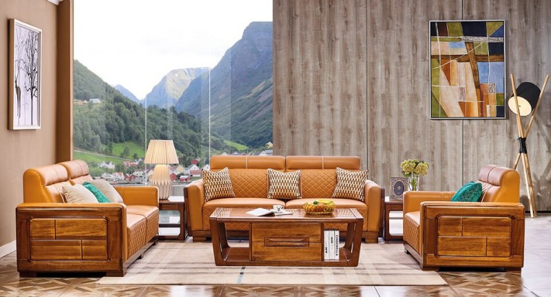 誰最美新德式金絲檀木沙發(fā)（1+2+3）8305#