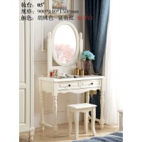木佰創(chuàng)美式家具：象牙白美式壓紋妝臺(tái)05#