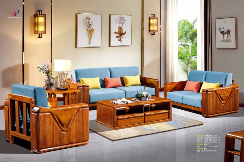 芙萊木屋金絲檀木FL-819#（1+2+3）沙發