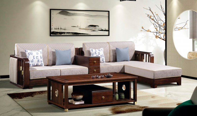 今晨至家輕奢新中式轉角沙發103#