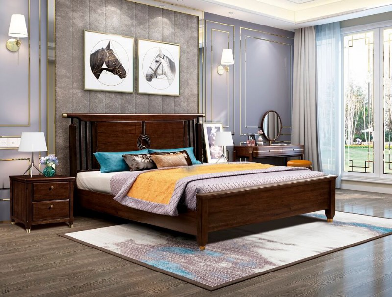 今晨至家輕奢新中式大床811#