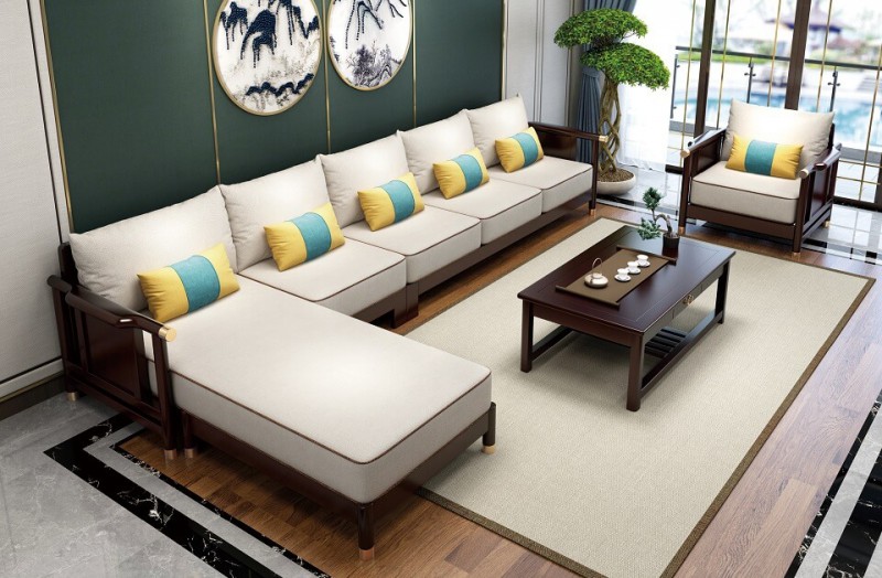 阿姆雷特新中式轉角沙發988貴妃#