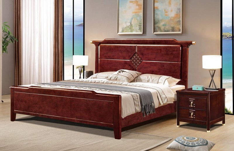 友億佳橡木大床5810#（黑檀色）