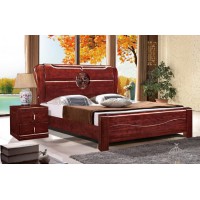 友億佳金絲檀木大床1923#（紫金檀色）